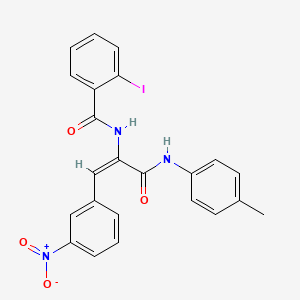 molecular formula C23H18IN3O4 B5916507 2-iodo-N-[1-{[(4-methylphenyl)amino]carbonyl}-2-(3-nitrophenyl)vinyl]benzamide 