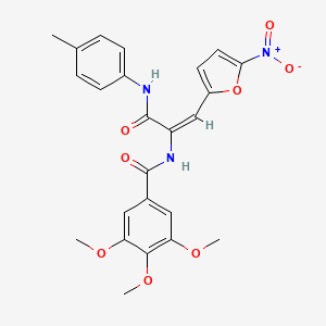 molecular formula C24H23N3O8 B5916520 3,4,5-trimethoxy-N-[1-{[(4-methylphenyl)amino]carbonyl}-2-(5-nitro-2-furyl)vinyl]benzamide 