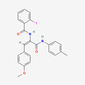 molecular formula C24H21IN2O3 B5916529 2-iodo-N-(2-(4-methoxyphenyl)-1-{[(4-methylphenyl)amino]carbonyl}vinyl)benzamide 