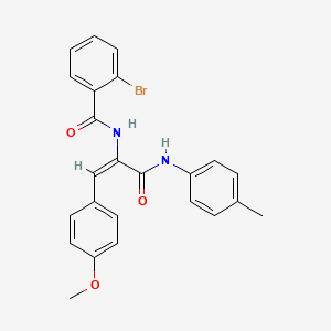 molecular formula C24H21BrN2O3 B5916535 2-bromo-N-(2-(4-methoxyphenyl)-1-{[(4-methylphenyl)amino]carbonyl}vinyl)benzamide 
