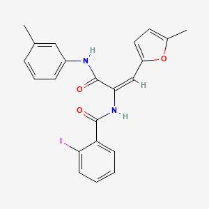 molecular formula C22H19IN2O3 B5916558 2-iodo-N-(2-(5-methyl-2-furyl)-1-{[(3-methylphenyl)amino]carbonyl}vinyl)benzamide 