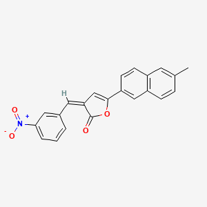 molecular formula C22H15NO4 B5916560 5-(6-methyl-2-naphthyl)-3-(3-nitrobenzylidene)-2(3H)-furanone 