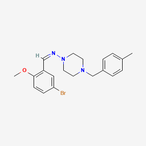 molecular formula C20H24BrN3O B5916580 N-(5-bromo-2-methoxybenzylidene)-4-(4-methylbenzyl)-1-piperazinamine 