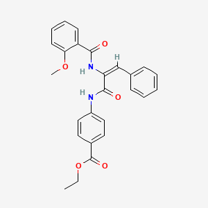 molecular formula C26H24N2O5 B5916584 ethyl 4-({2-[(2-methoxybenzoyl)amino]-3-phenylacryloyl}amino)benzoate 