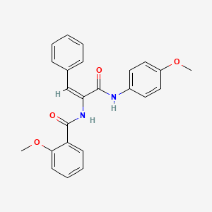 molecular formula C24H22N2O4 B5916606 2-methoxy-N-(1-{[(4-methoxyphenyl)amino]carbonyl}-2-phenylvinyl)benzamide 