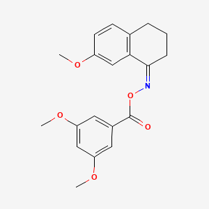 molecular formula C20H21NO5 B5916632 7-methoxy-3,4-dihydro-1(2H)-naphthalenone O-(3,5-dimethoxybenzoyl)oxime 