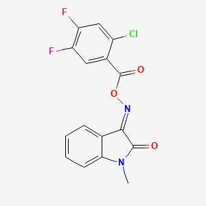 1-methyl-1H-indole-2,3-dione 3-[O-(2-chloro-4,5-difluorobenzoyl)oxime]