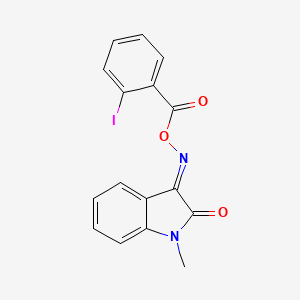molecular formula C16H11IN2O3 B5916643 1-methyl-1H-indole-2,3-dione 3-[O-(2-iodobenzoyl)oxime] 