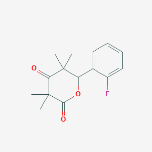 molecular formula C15H17FO3 B5916646 6-(2-fluorophenyl)-3,3,5,5-tetramethyldihydro-2H-pyran-2,4(3H)-dione 