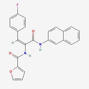 N-{2-(4-fluorophenyl)-1-[(2-naphthylamino)carbonyl]vinyl}-2-furamide