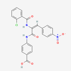 molecular formula C23H16ClN3O6 B5916670 4-{[2-[(2-chlorobenzoyl)amino]-3-(4-nitrophenyl)acryloyl]amino}benzoic acid 