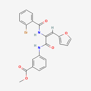 molecular formula C22H17BrN2O5 B5916683 methyl 3-{[2-[(2-bromobenzoyl)amino]-3-(2-furyl)acryloyl]amino}benzoate 