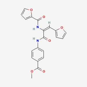 molecular formula C20H16N2O6 B5916691 methyl 4-{[2-(2-furoylamino)-3-(2-furyl)acryloyl]amino}benzoate 
