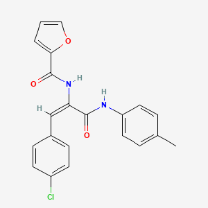 molecular formula C21H17ClN2O3 B5916708 N-(2-(4-chlorophenyl)-1-{[(4-methylphenyl)amino]carbonyl}vinyl)-2-furamide 