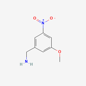 molecular formula C8H10N2O3 B591671 (3-甲氧基-5-硝基苯基)甲胺 CAS No. 1108723-88-1
