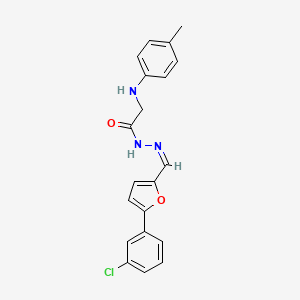 molecular formula C20H18ClN3O2 B5916719 N'-{[5-(3-chlorophenyl)-2-furyl]methylene}-2-[(4-methylphenyl)amino]acetohydrazide 