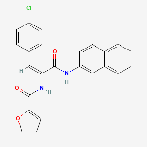 molecular formula C24H17ClN2O3 B5916727 N-{2-(4-chlorophenyl)-1-[(2-naphthylamino)carbonyl]vinyl}-2-furamide 