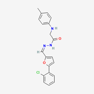 molecular formula C20H18ClN3O2 B5916730 N'-{[5-(2-chlorophenyl)-2-furyl]methylene}-2-[(4-methylphenyl)amino]acetohydrazide 