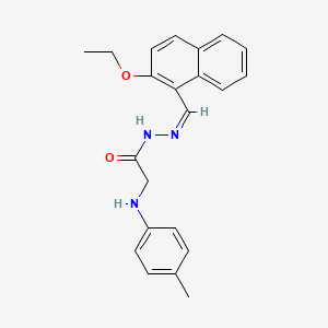 molecular formula C22H23N3O2 B5916756 N'-[(2-ethoxy-1-naphthyl)methylene]-2-[(4-methylphenyl)amino]acetohydrazide 