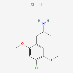 molecular formula C11H17Cl2NO2 B591676 4-氯-2,5-二甲氨基盐酸盐 CAS No. 42203-77-0