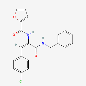 molecular formula C21H17ClN2O3 B5916765 N-[1-[(benzylamino)carbonyl]-2-(4-chlorophenyl)vinyl]-2-furamide 