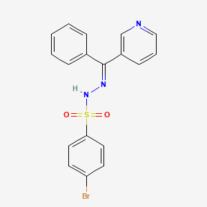 molecular formula C18H14BrN3O2S B5916779 4-bromo-N'-[phenyl(3-pyridinyl)methylene]benzenesulfonohydrazide 