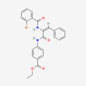 molecular formula C25H21BrN2O4 B5916786 ethyl 4-({2-[(2-bromobenzoyl)amino]-3-phenylacryloyl}amino)benzoate 