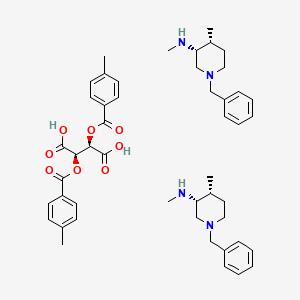 molecular formula C48H62N4O8 B591679 (3R,4R)-1-苄基-N,4-二甲基哌啶-3-胺((2R,3R)-2,3-双((4-甲基苯甲酰)氧基)琥珀酸盐) (2:1) CAS No. 477600-71-8