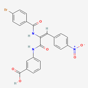 molecular formula C23H16BrN3O6 B5916794 3-{[2-[(4-bromobenzoyl)amino]-3-(4-nitrophenyl)acryloyl]amino}benzoic acid 