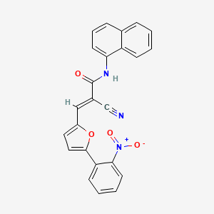 molecular formula C24H15N3O4 B5916800 2-cyano-N-1-naphthyl-3-[5-(2-nitrophenyl)-2-furyl]acrylamide 
