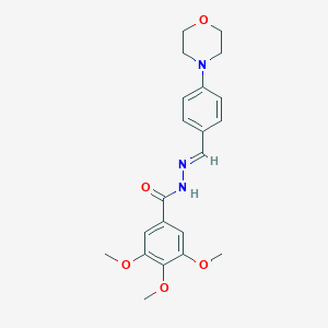 molecular formula C21H25N3O5 B5916803 3,4,5-trimethoxy-N'-[4-(4-morpholinyl)benzylidene]benzohydrazide 