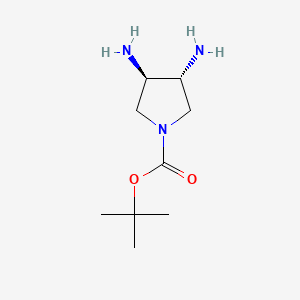 molecular formula C9H19N3O2 B591681 (3R,4R)-叔丁基 3,4-二氨基吡咯烷-1-羧酸酯 CAS No. 503552-68-9