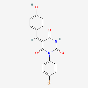 1-(4-bromophenyl)-5-(4-hydroxybenzylidene)-2,4,6(1H,3H,5H)-pyrimidinetrione