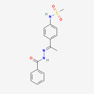 N-[4-(N-benzoylethanehydrazonoyl)phenyl]methanesulfonamide