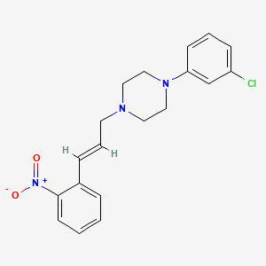 molecular formula C19H20ClN3O2 B5916855 1-(3-chlorophenyl)-4-[3-(2-nitrophenyl)-2-propen-1-yl]piperazine 
