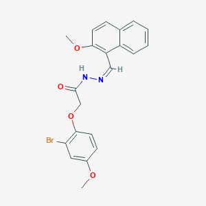 2-(2-bromo-4-methoxyphenoxy)-N'-[(2-methoxy-1-naphthyl)methylene]acetohydrazide