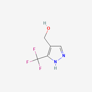 molecular formula C5H5F3N2O B591687 (3-三氟甲基-1H-吡唑-4-基)甲醇 CAS No. 1001020-13-8
