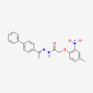 N'-[1-(4-biphenylyl)ethylidene]-2-(4-methyl-2-nitrophenoxy)acetohydrazide