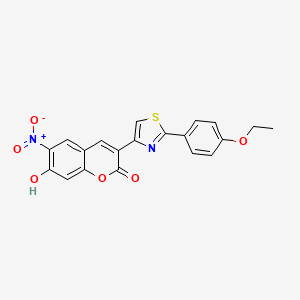 molecular formula C20H14N2O6S B5916891 3-[2-(4-ethoxyphenyl)-1,3-thiazol-4-yl]-7-hydroxy-6-nitro-2H-chromen-2-one 