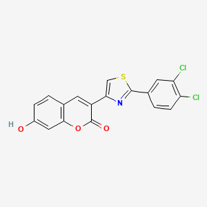 molecular formula C18H9Cl2NO3S B5916896 3-[2-(3,4-dichlorophenyl)-1,3-thiazol-4-yl]-7-hydroxy-2H-chromen-2-one 