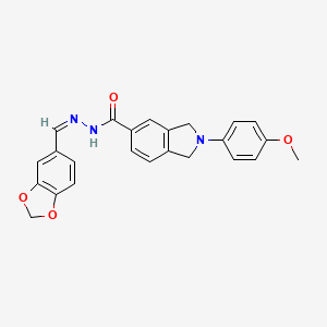 molecular formula C24H21N3O4 B5916900 N'-(1,3-benzodioxol-5-ylmethylene)-2-(4-methoxyphenyl)-5-isoindolinecarbohydrazide 