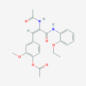 molecular formula C22H24N2O6 B5916901 4-{2-(acetylamino)-3-[(2-ethoxyphenyl)amino]-3-oxo-1-propen-1-yl}-2-methoxyphenyl acetate 