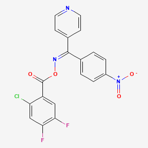 molecular formula C19H10ClF2N3O4 B5916903 (4-nitrophenyl)(4-pyridinyl)methanone O-(2-chloro-4,5-difluorobenzoyl)oxime 