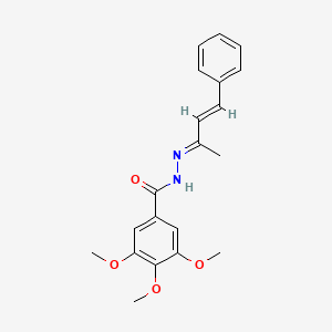 molecular formula C20H22N2O4 B5916915 3,4,5-trimethoxy-N'-(1-methyl-3-phenyl-2-propen-1-ylidene)benzohydrazide 