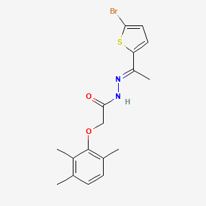 molecular formula C17H19BrN2O2S B5916935 N'-[1-(5-bromo-2-thienyl)ethylidene]-2-(2,3,6-trimethylphenoxy)acetohydrazide 