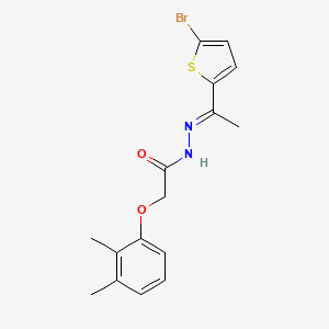 molecular formula C16H17BrN2O2S B5916950 N'-[1-(5-bromo-2-thienyl)ethylidene]-2-(2,3-dimethylphenoxy)acetohydrazide 