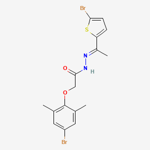 molecular formula C16H16Br2N2O2S B5916952 2-(4-bromo-2,6-dimethylphenoxy)-N'-[1-(5-bromo-2-thienyl)ethylidene]acetohydrazide 