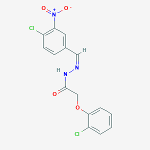 molecular formula C15H11Cl2N3O4 B5916958 N'-(4-chloro-3-nitrobenzylidene)-2-(2-chlorophenoxy)acetohydrazide 