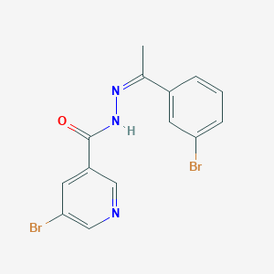 molecular formula C14H11Br2N3O B5916966 5-bromo-N'-[1-(3-bromophenyl)ethylidene]nicotinohydrazide 