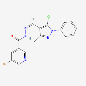 molecular formula C17H13BrClN5O B5916968 5-bromo-N'-[(5-chloro-3-methyl-1-phenyl-1H-pyrazol-4-yl)methylene]nicotinohydrazide 
